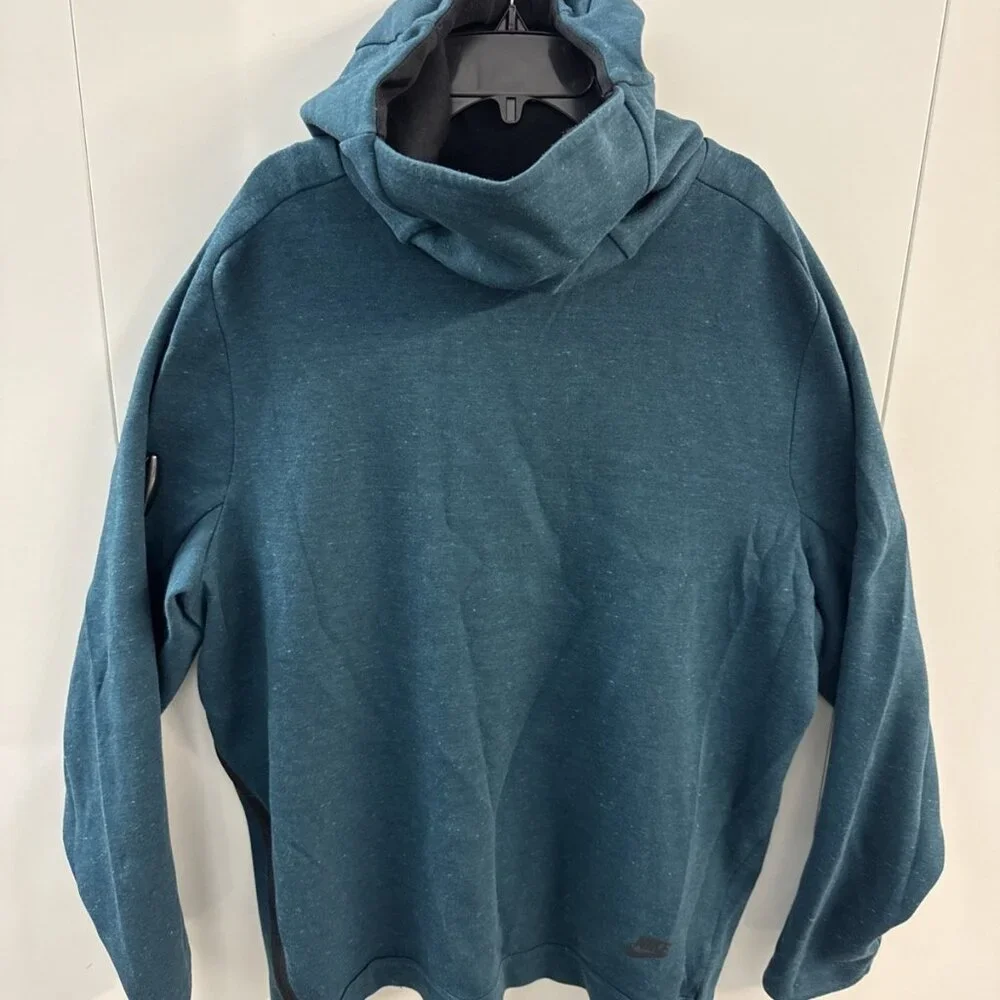 Nike Tech Fleece Hoodie Unisex‎ Size XL Teal Cowl EUC